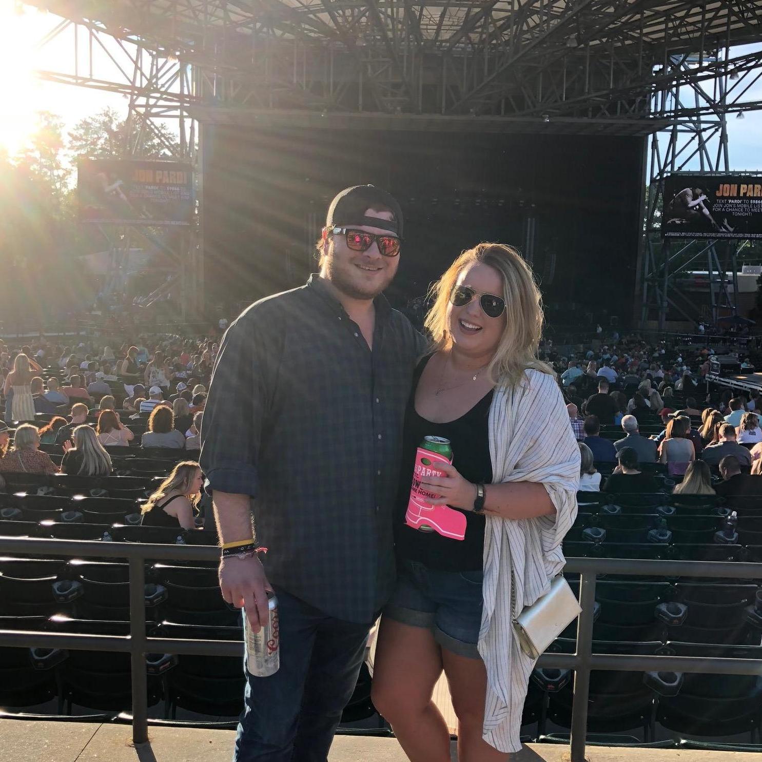 Our first concert! He took me to see Dierks Bentley even though he hates country music!