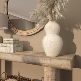 Ceramic Hourglass Distressed Vase