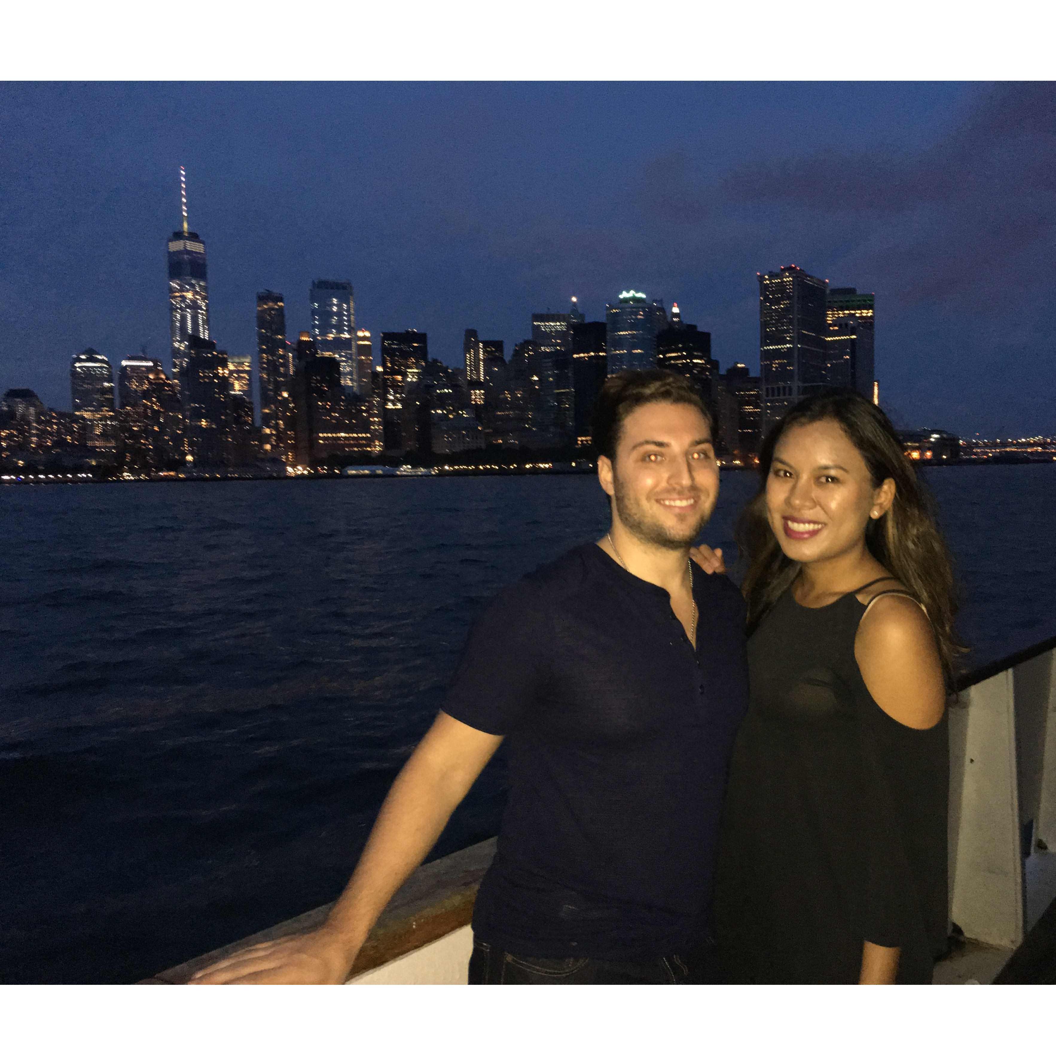 Our First Date on the Statue of Liberty Boat Tour