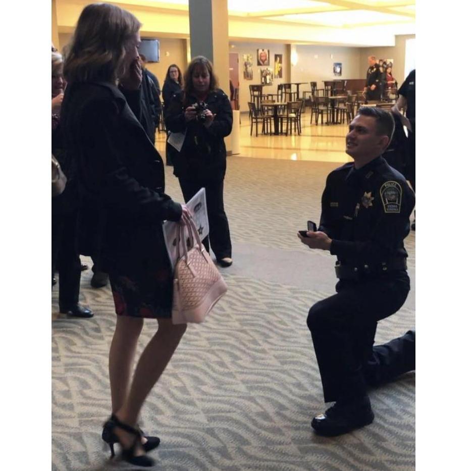 Alex proposing on January 17, 2019