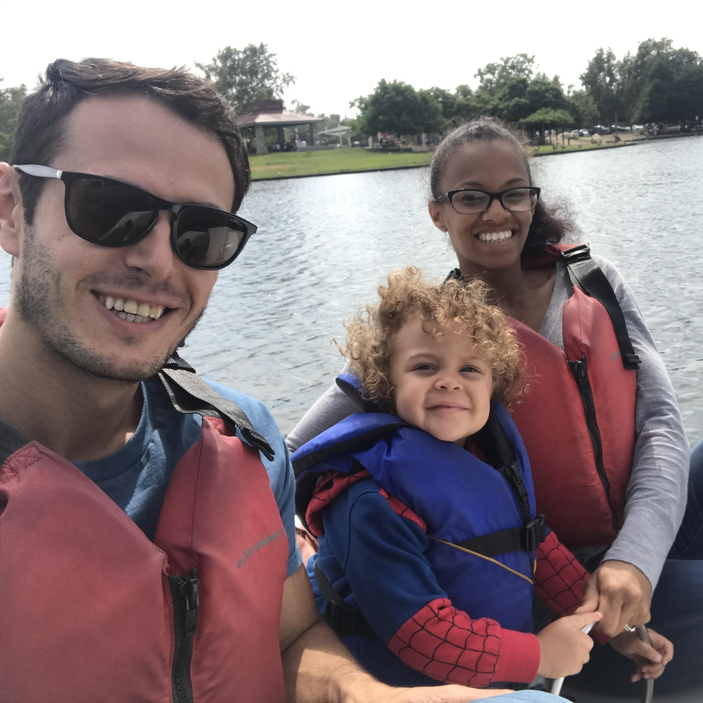 Hanging out with our little brother AJ at Lake Balboa.