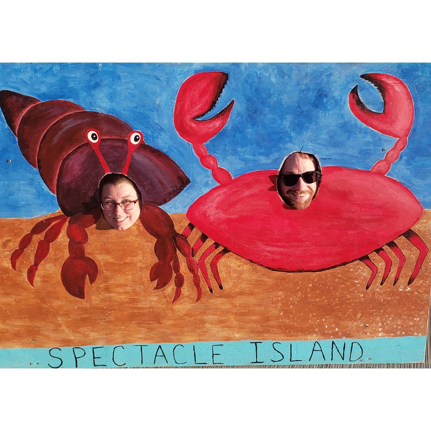 Crustacean station celebration while on vacation at Spectacle Island