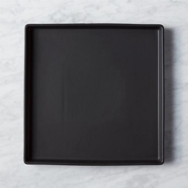 Bento Matte Black Square Platter