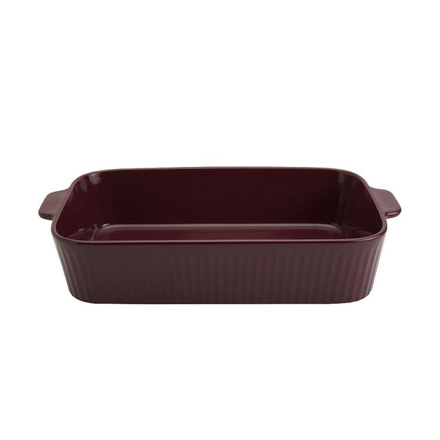 Mingle & Co. Ceramic Fluted Lasagna Pan - Fig