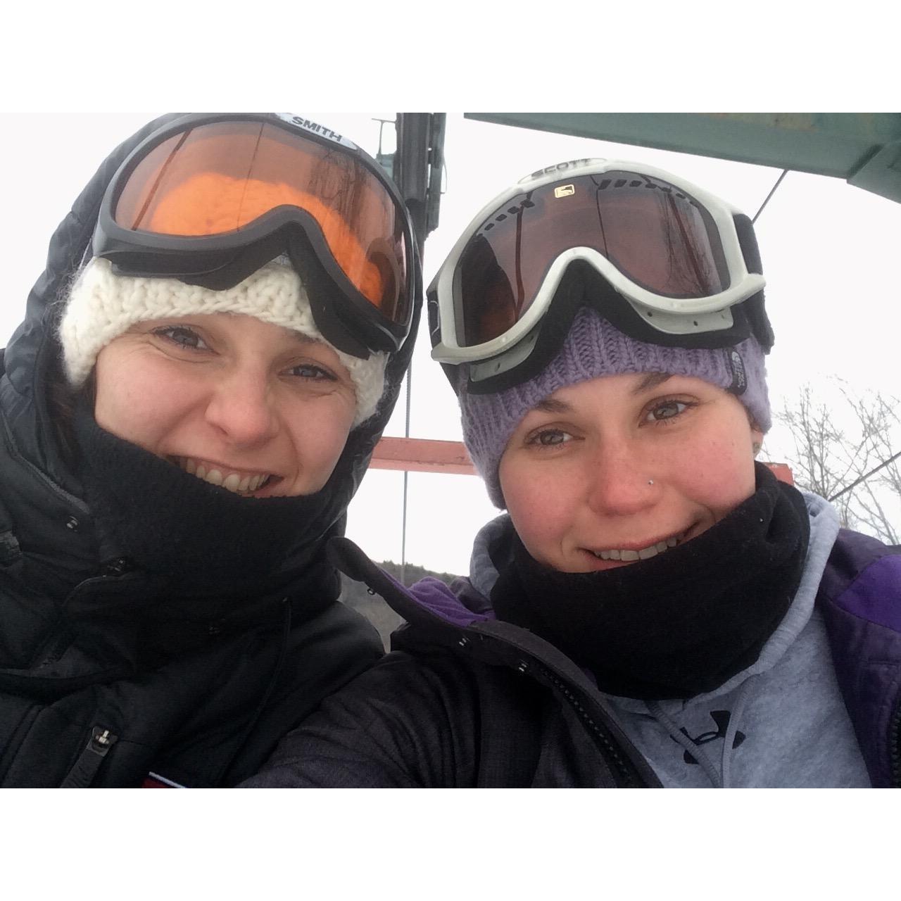 Look, we aren't miserable in the cold!!!