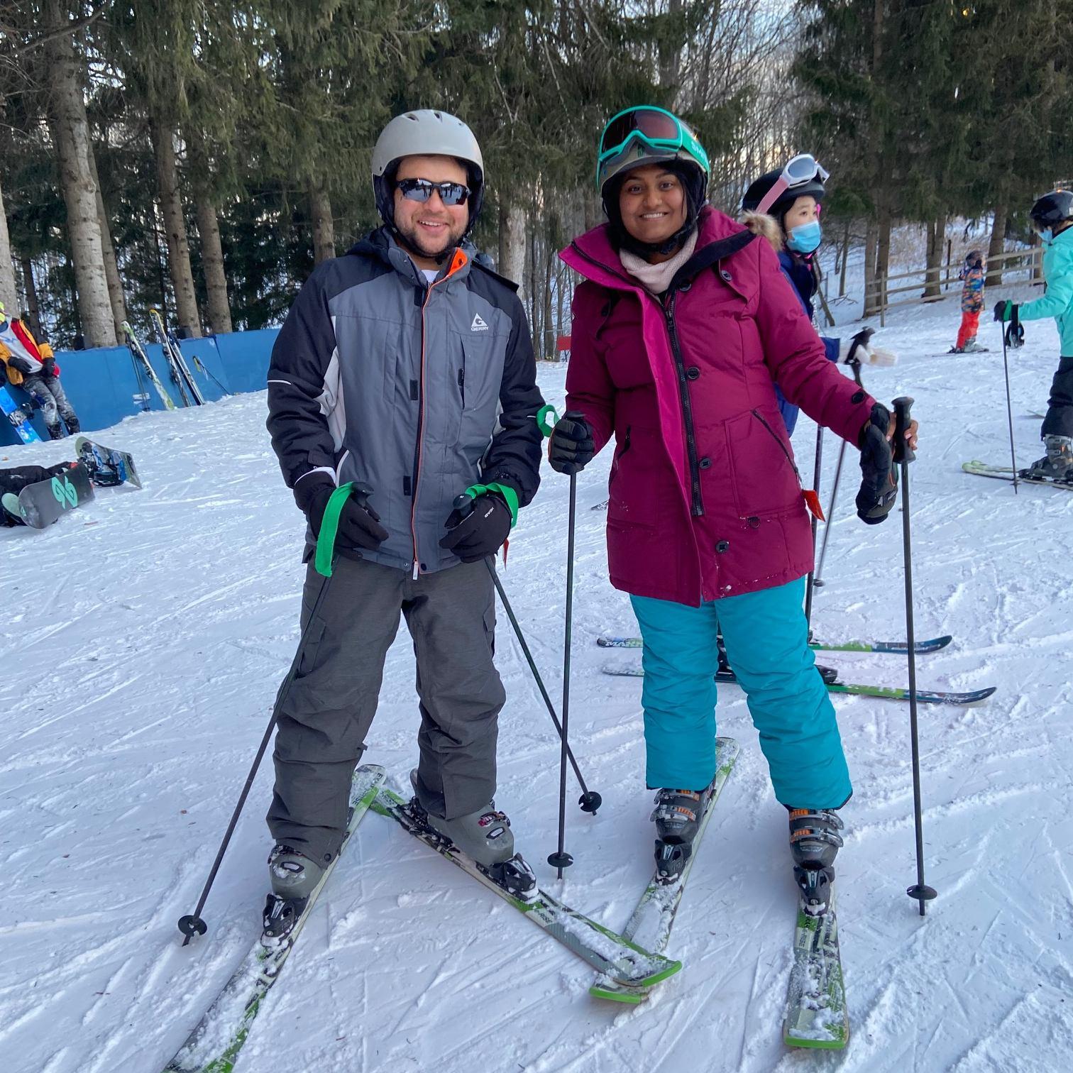 And we learned how to ski for the first time! Of course we fell multiple times on the slopes