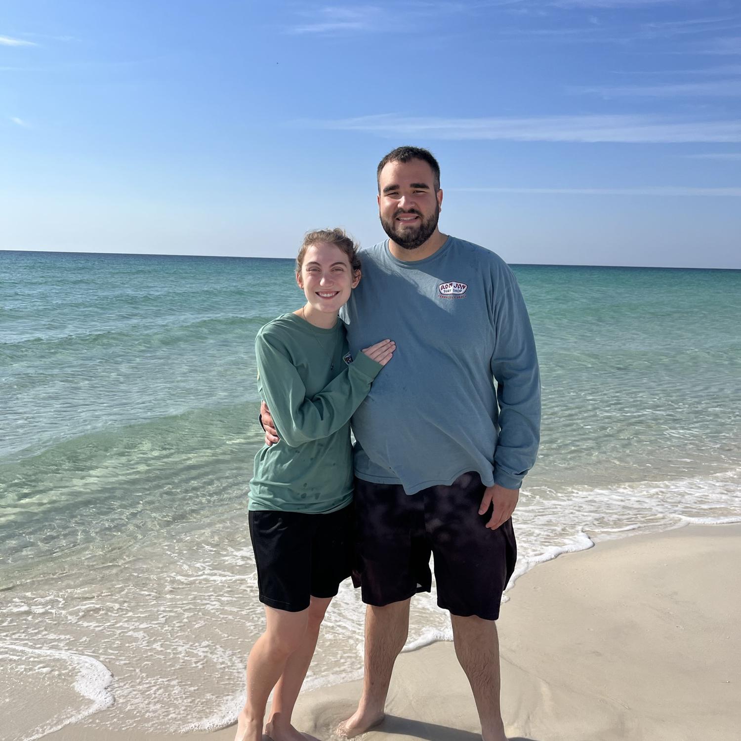 At the same beach where we later got engaged.