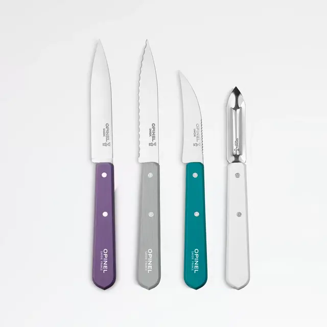 Opinel 4-Piece Essential Color Knife Set