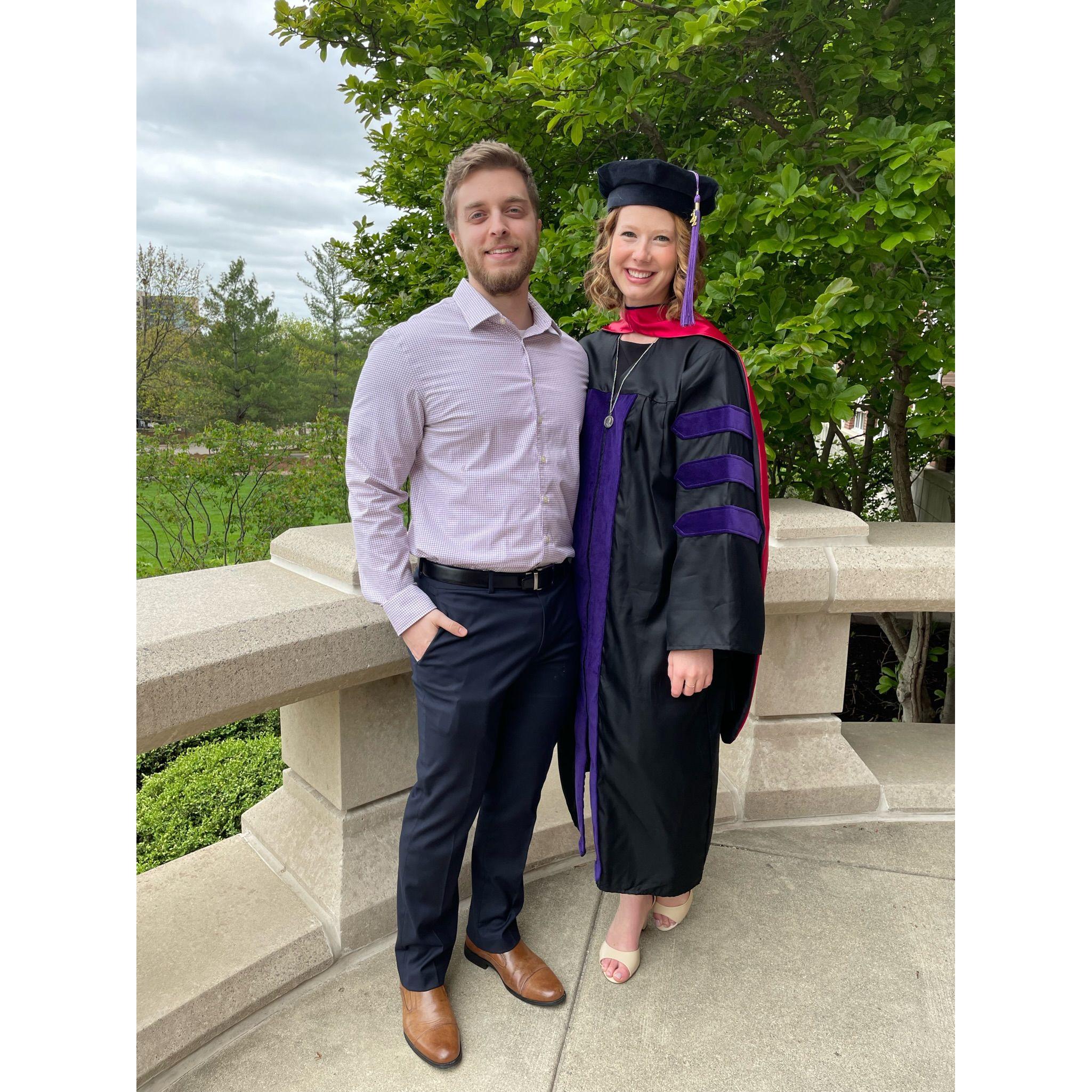 Rachel's graduation from Dayton University School of Law. Spring 2022.