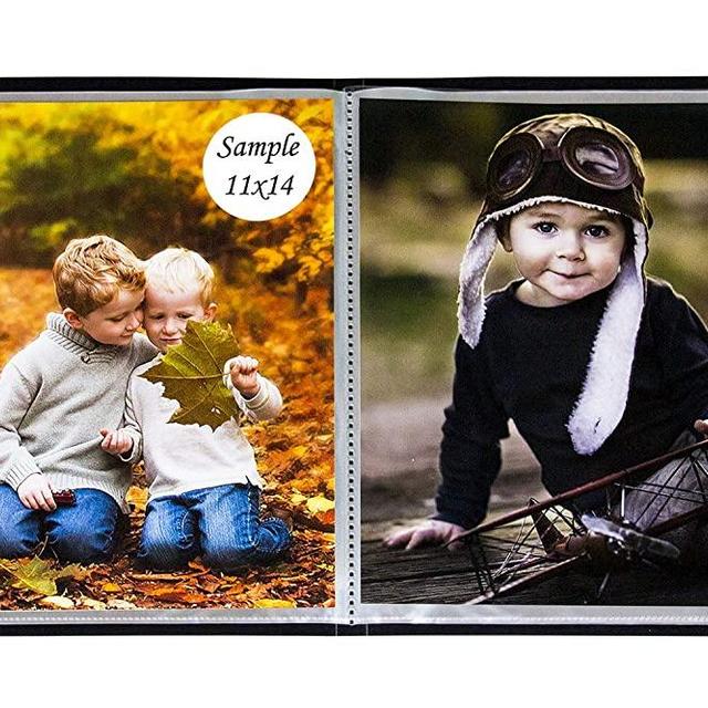 Portfolio - Presentation Display Photo Album Holds 48 Pictures, Space Saver Album with Slip-in Pockets 11 by 14 Inch