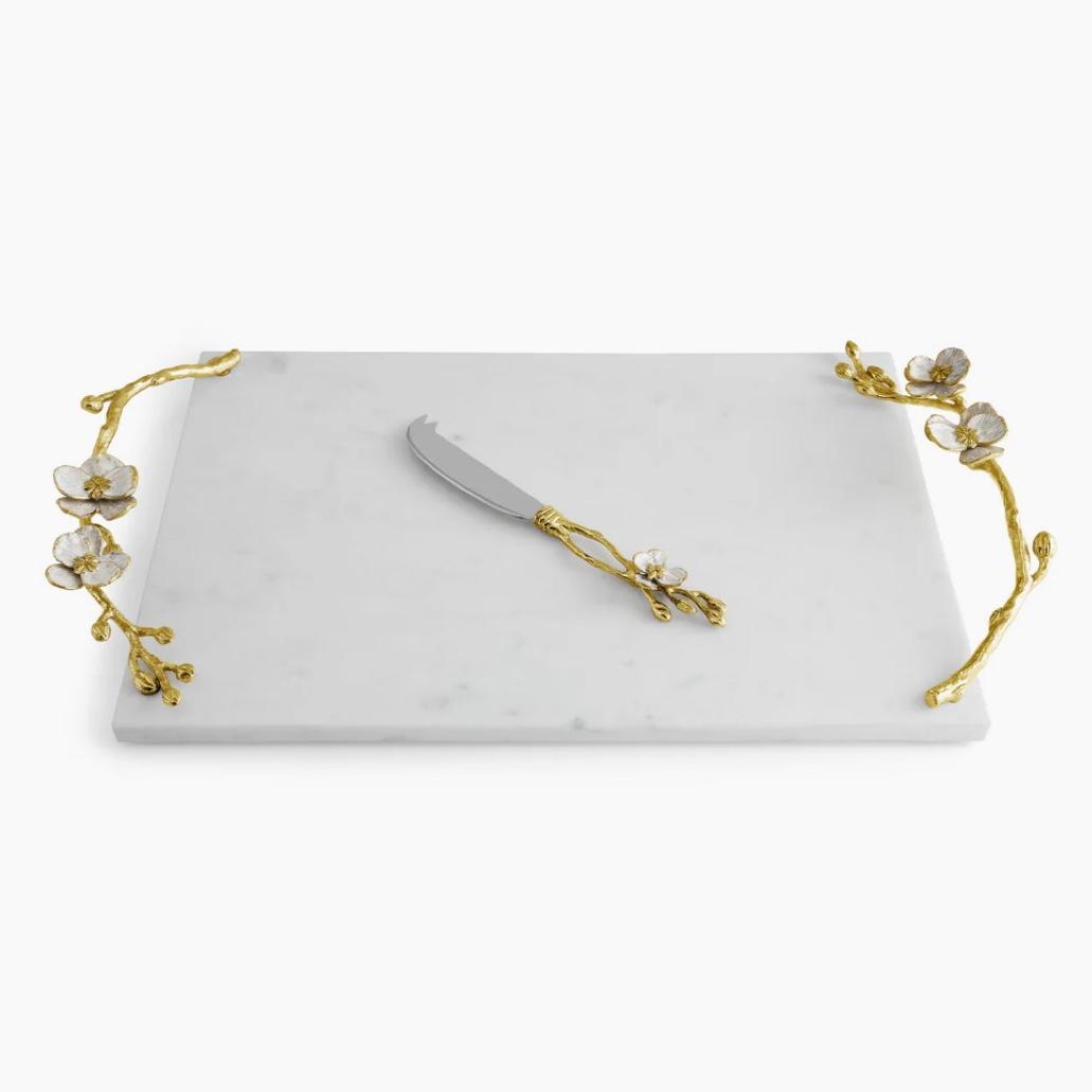 Orchid Large Cheese Board with Knife