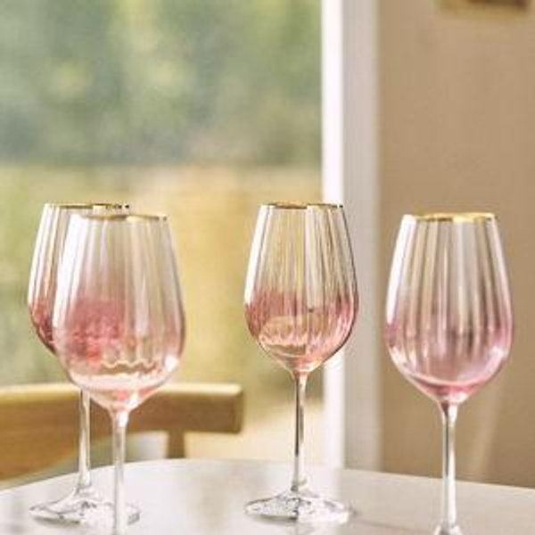 Waterfall Wine Glasses, Set of 4