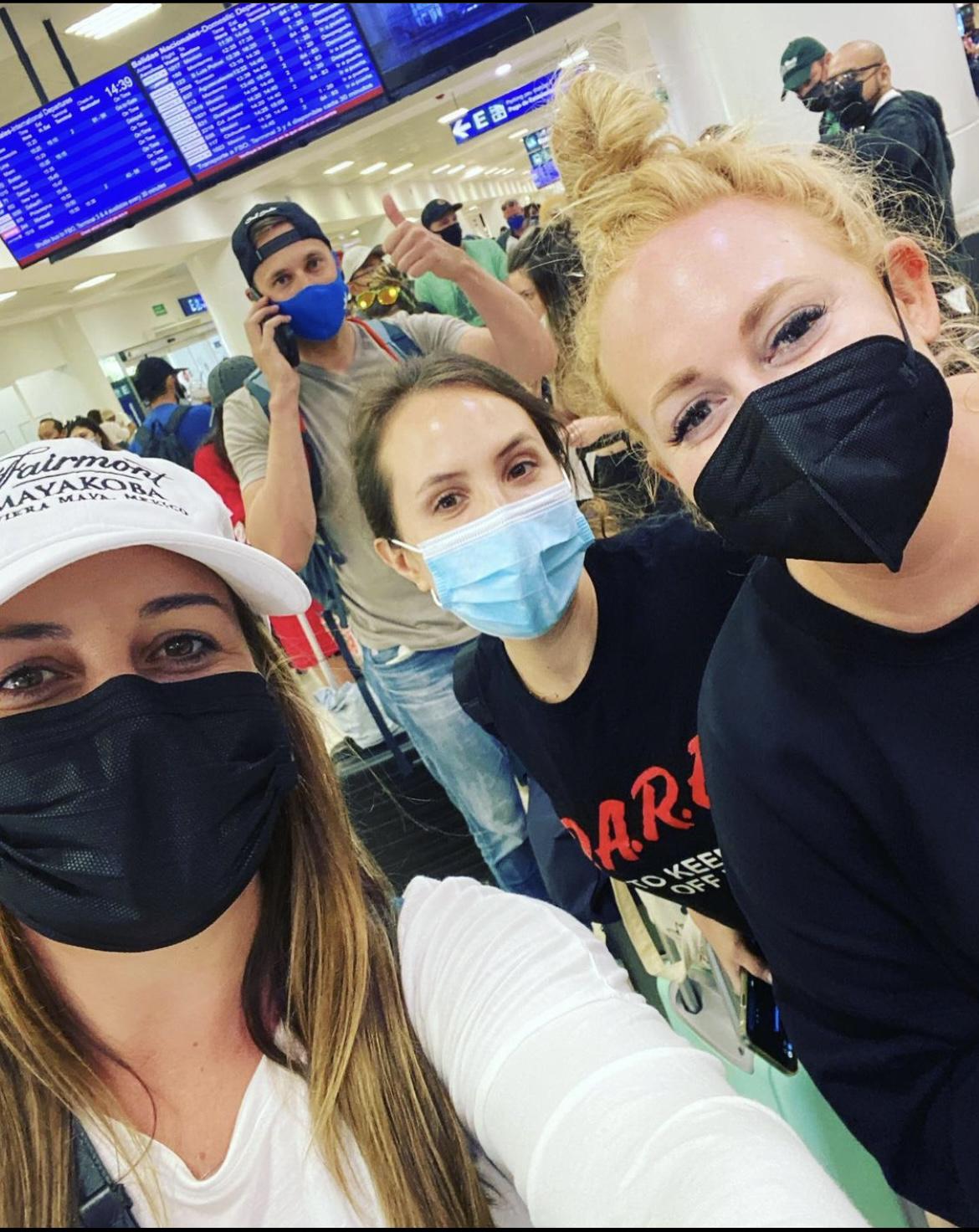Alyssa and her friends Megan and Lauren after 1 week of straight tequila shots in Mexico