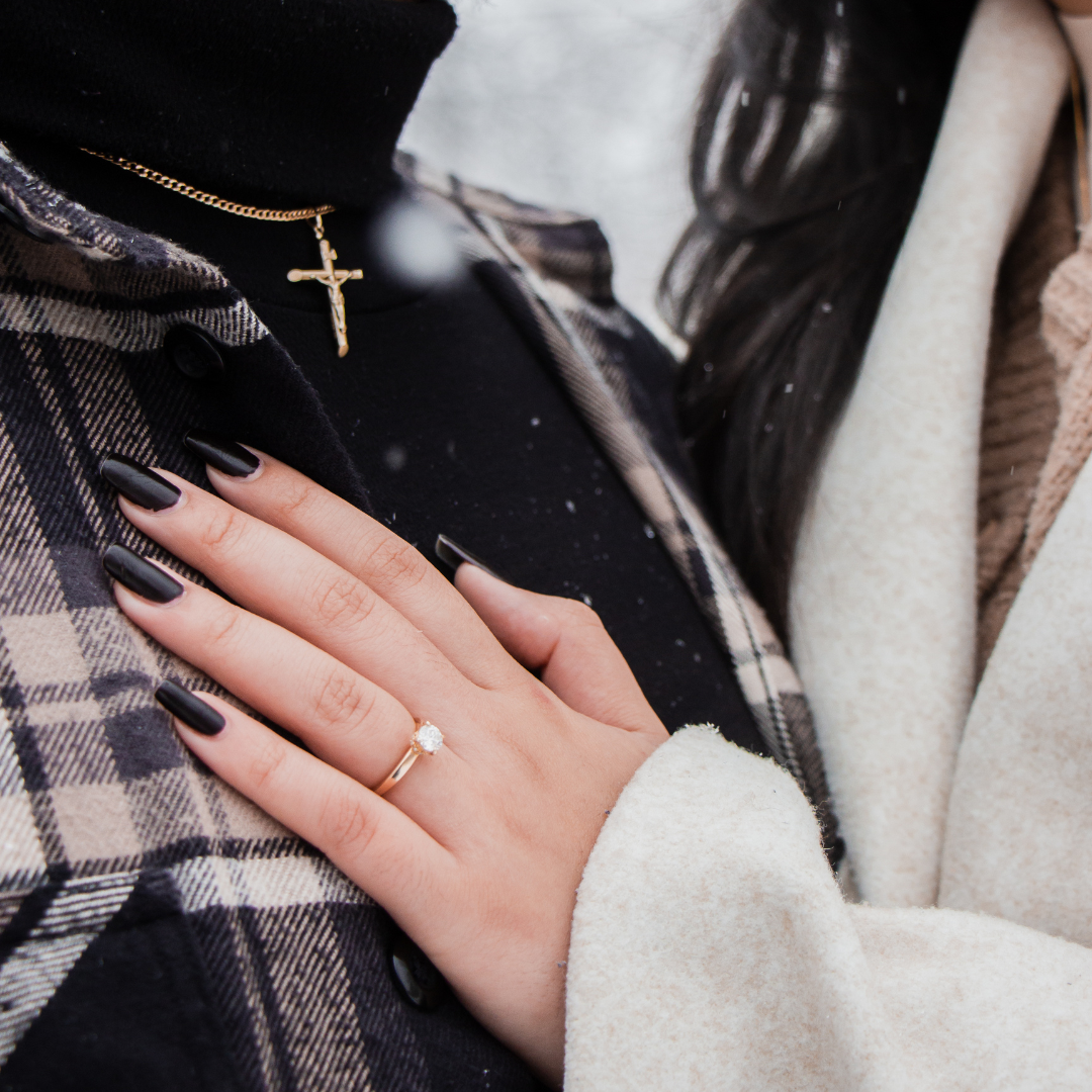 My nail polish was supposed to be dark brown; instead, it be looking like black nails #WednesdayAdams