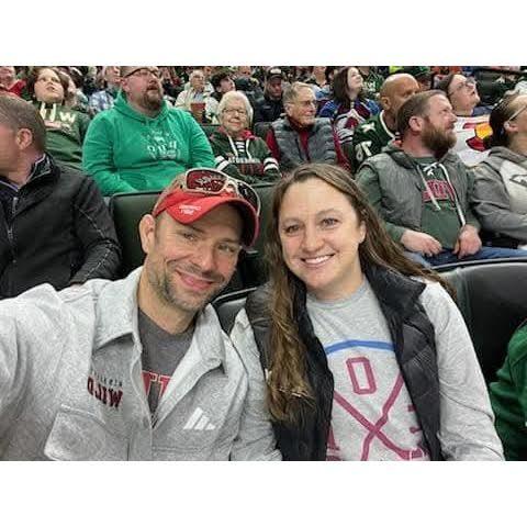 Front row at the Wild game!