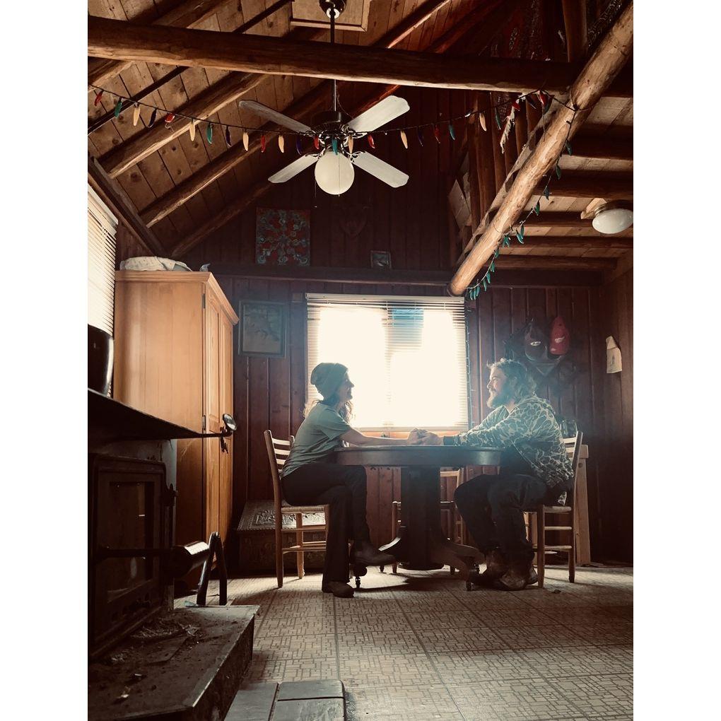 This was later that day in the cabin.