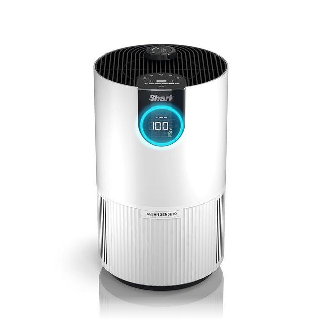 Shark HP132 Clean Sense Air Purifier with Odor Neutralizer Technology, HEPA Filter, 500 sq. ft., Small Room, Bedroom, Office, Captures 99.98% of Particles, Dust, Smoke & Allergens, Portable, White