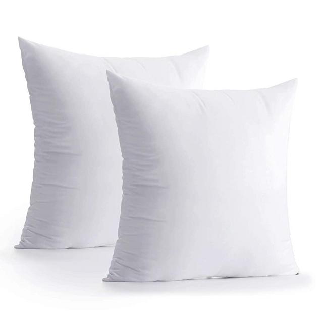 Calibrate Timing 16 x 16 Pillow Inserts, Set of 2 Cotton Hypoallergenic Square Decorative Throw Pillow Cushion Stuffer Forms Couch Sham - 16 inches
