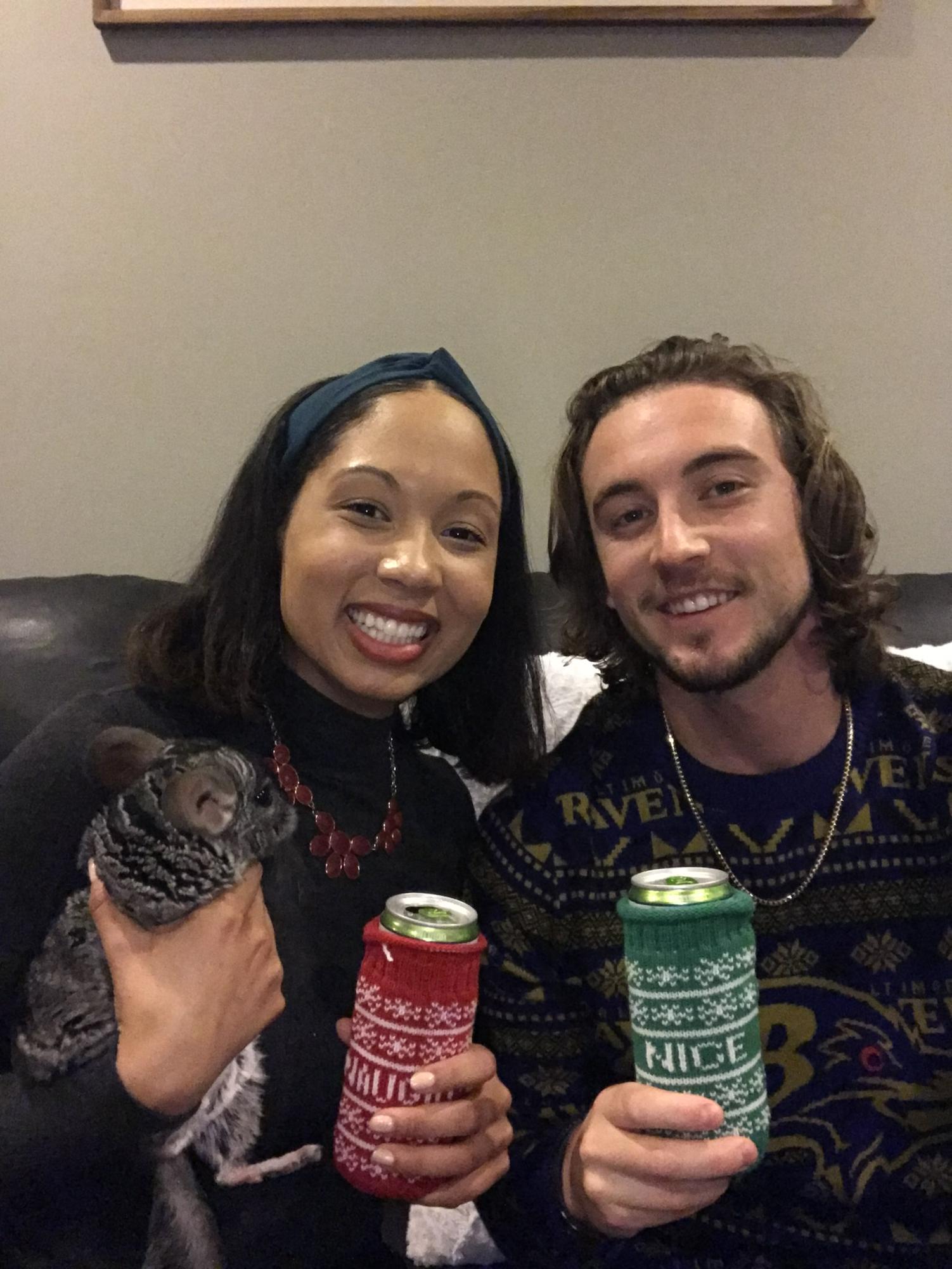 Tucker making a rare appearance for the Christmas card