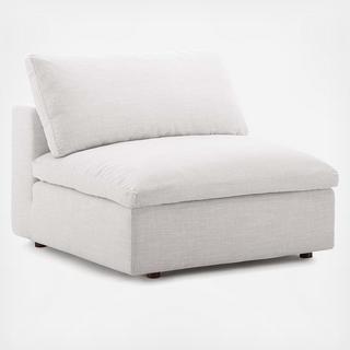 Commix Overstuffed Armless Chair
