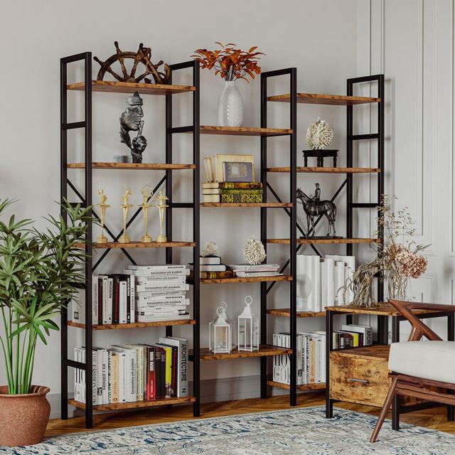 69.3'' H x 69.3'' W Iron Etagere Bookcase