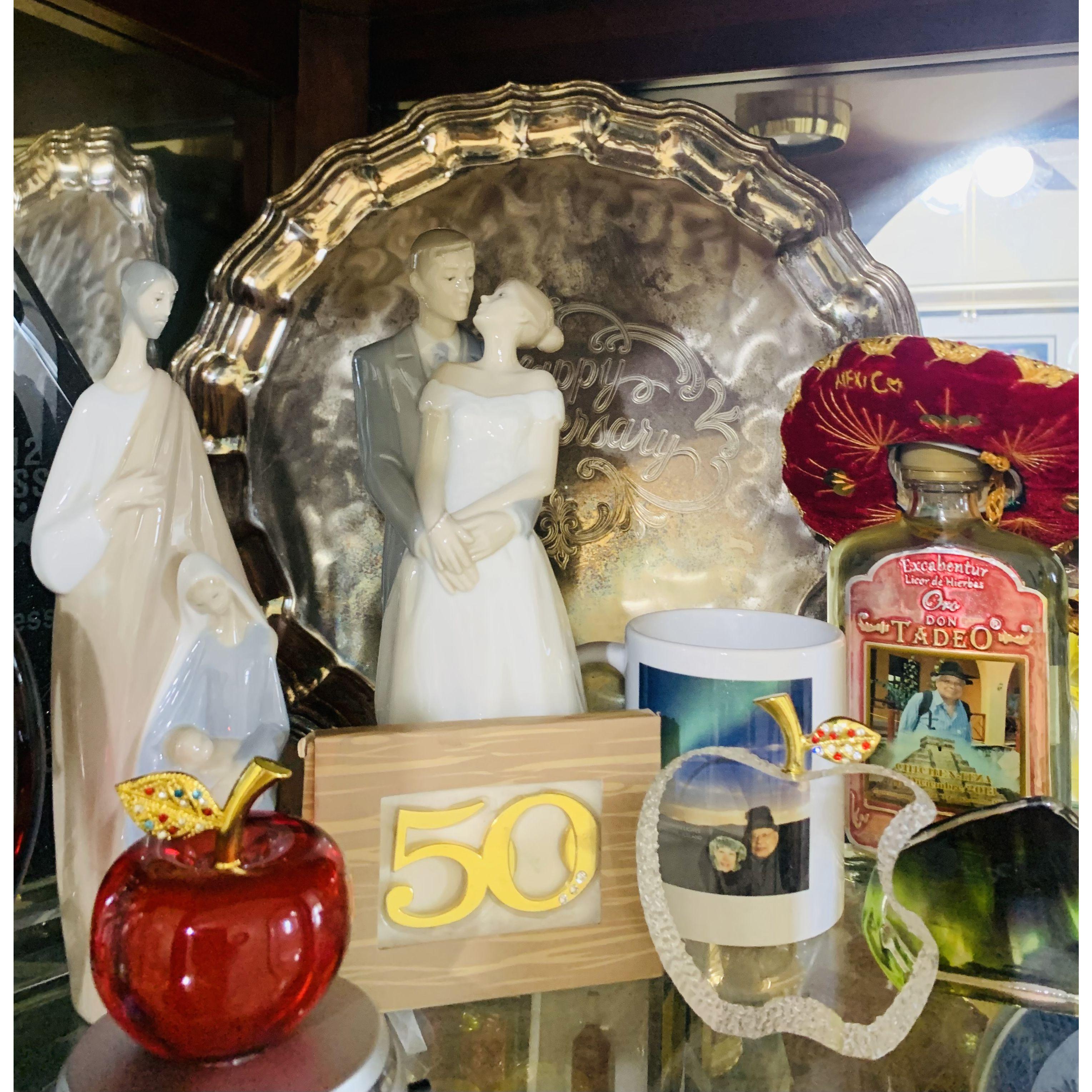 Souvenirs of our travels and our 50th wedding anniversary