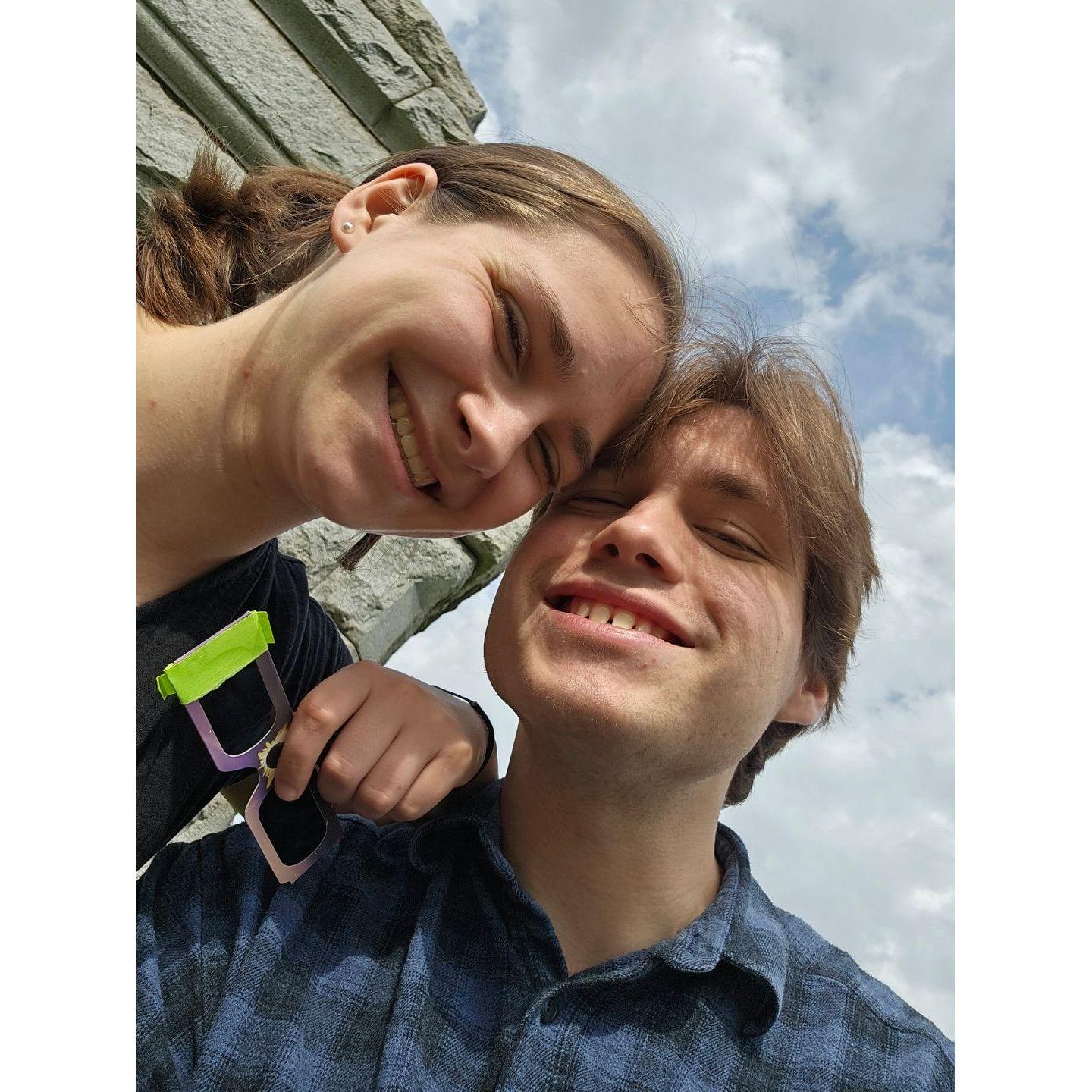 The day of the eclipse, the feast of the Annunciation, and our 8 month anniversary all in one!