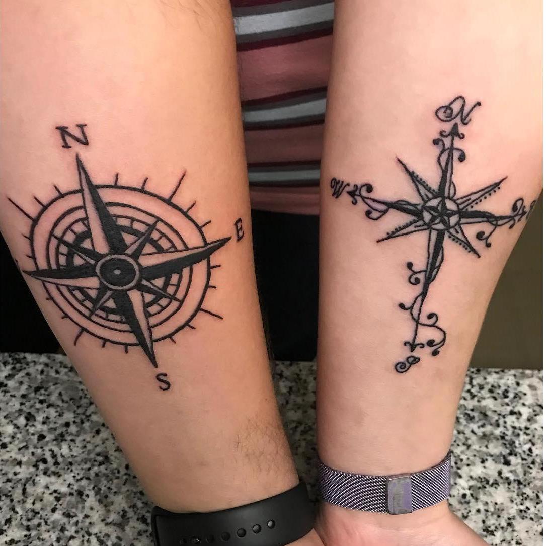 Our matching but non-matching tattoos!