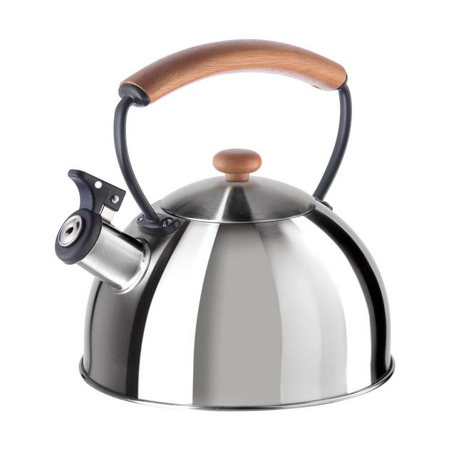 Oggi 2.5 Litre Whistling Tea Kettle with Wood Handle