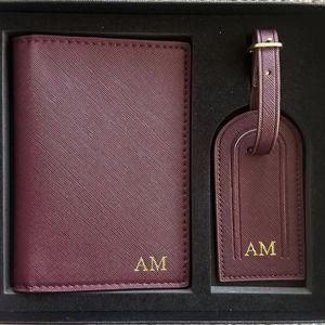 Custom Passport Wallet - Burgundy