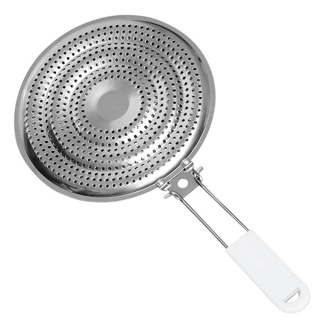 Home-X Stainless Steel Heat Diffuser for Gas and Electric Stove - Even Heat Distribution Induction Cooktop Adapter Plate - Food Warmer Simmer Plate for Gas Stove with Flame Guard, Cool-Touch Handle