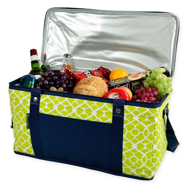 Picnic at Ascot Trellis Collection 72-Can Folding Cooler in Green