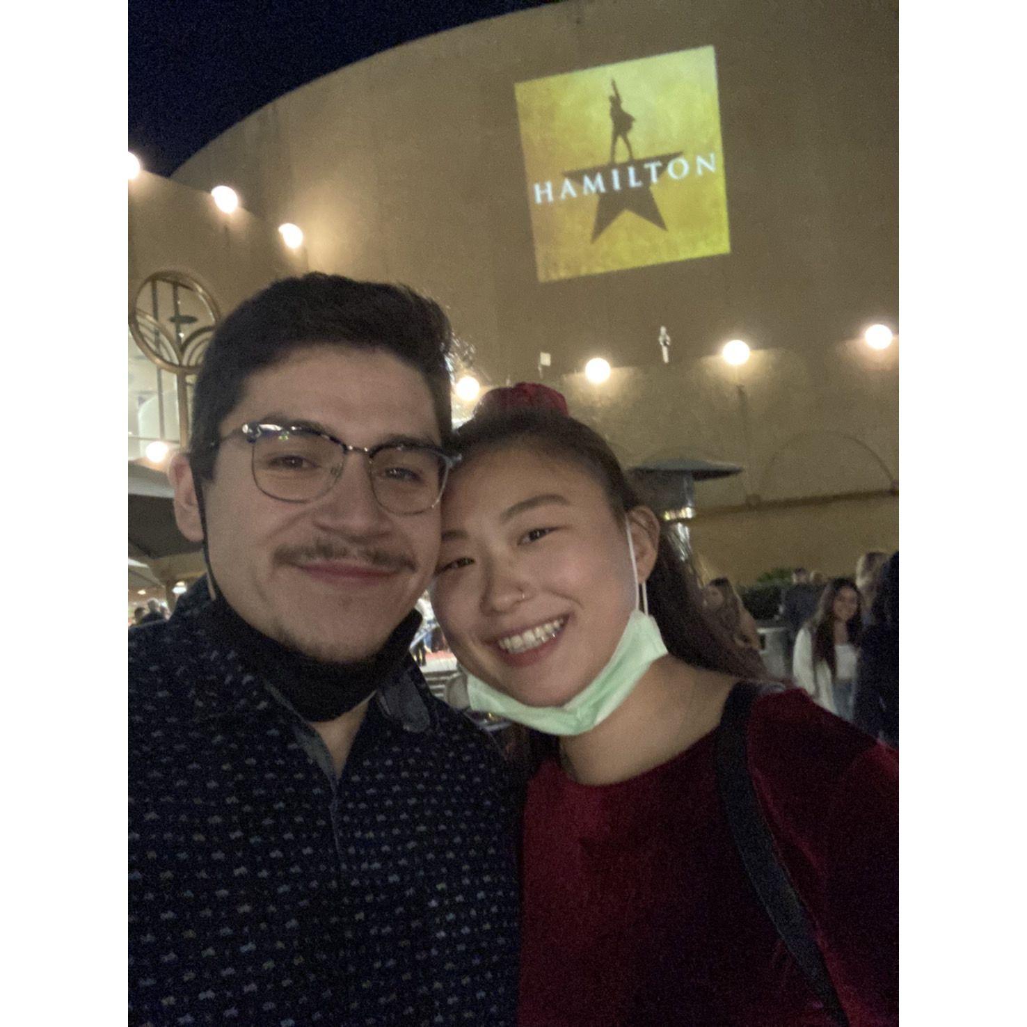 Charleen surprises Pablo with Hamilton tickets!