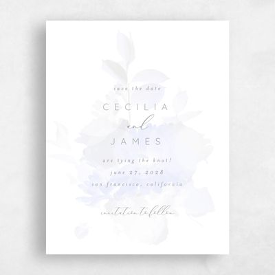 Blue Wedding Save the Date - Kylan Portrait