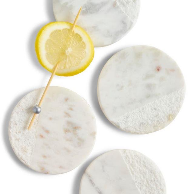 Set of 4 Textured Marble Coasters
