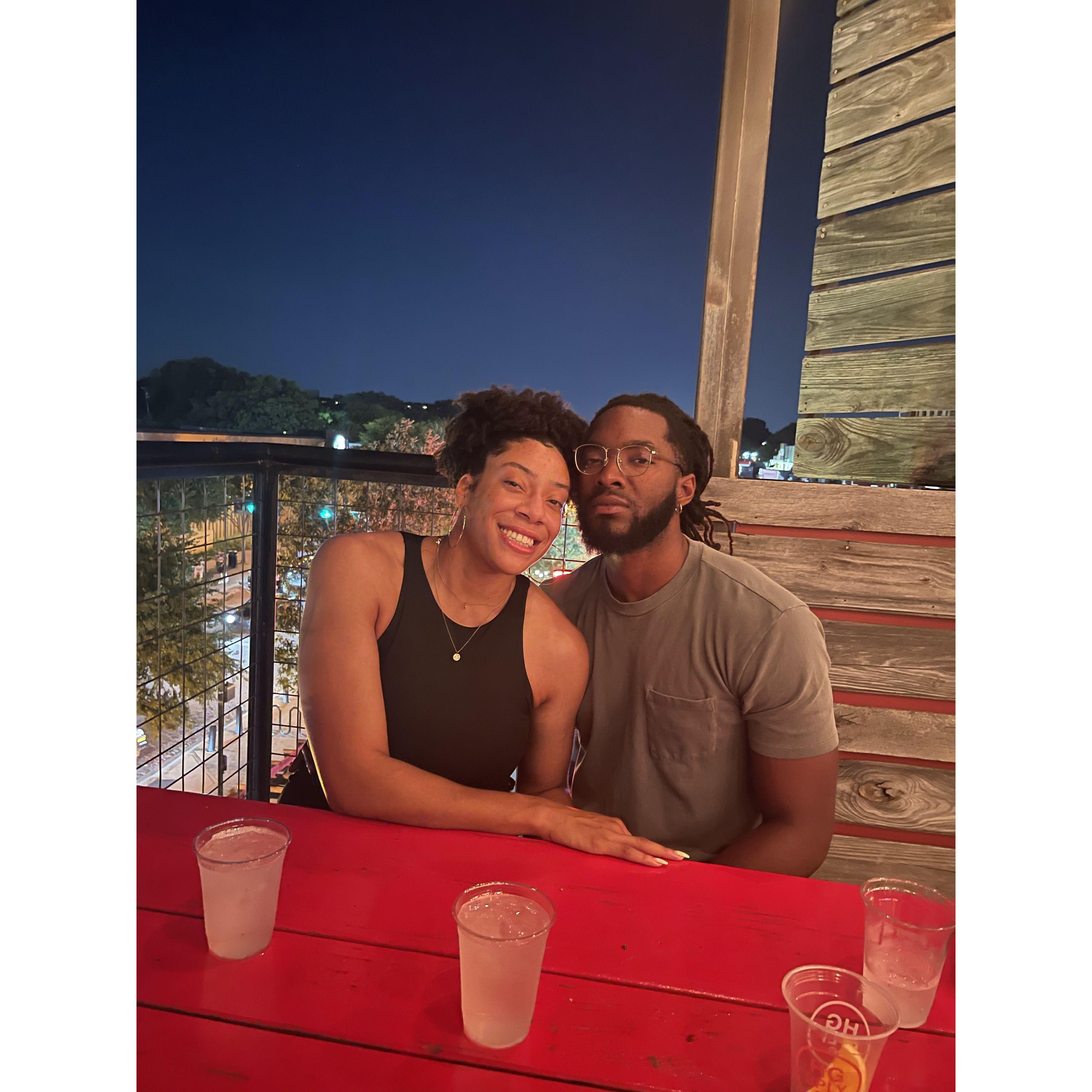 Jen's brother visited Dallas and we took them out to a rooftop bar in our favorite area