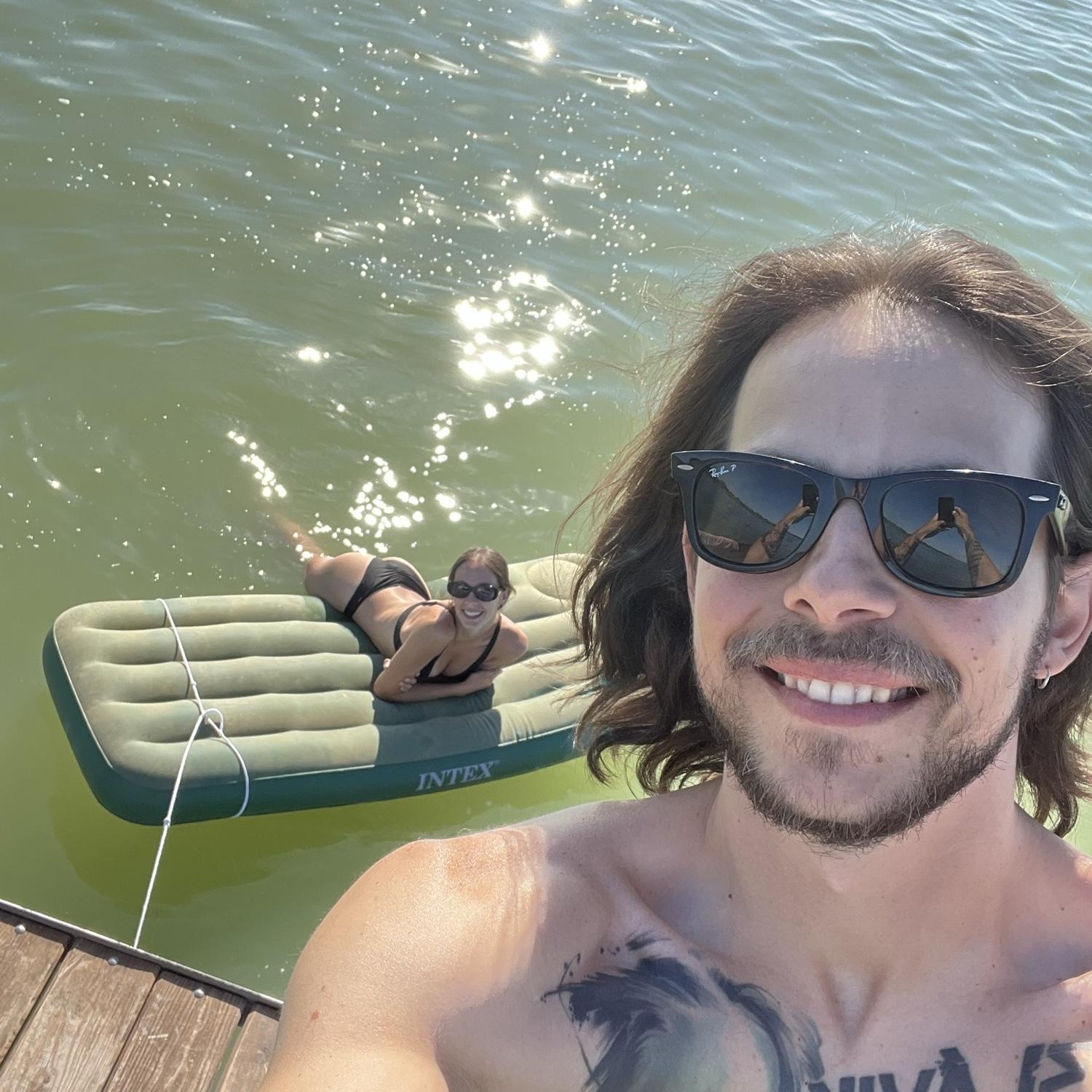 Brooke’s first time fishing in Lake Balaton