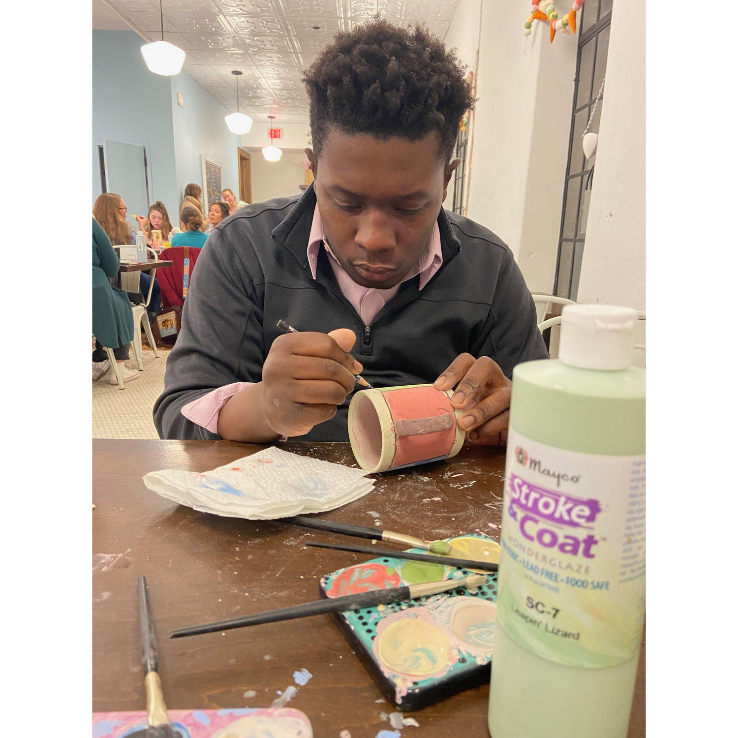 Painting pottery for date night