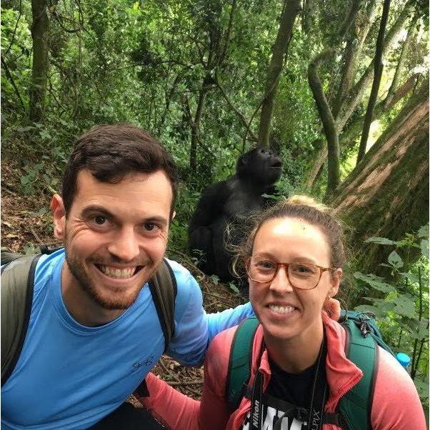 Hanging out with our new friend in Uganda