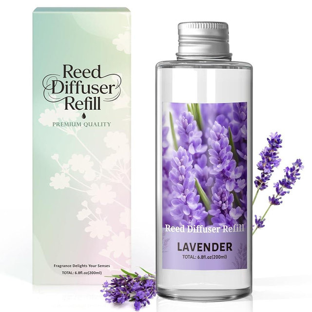 SCENTORINI Reed Diffuser Oil Refill, Lavender Diffuser Oil 6.76 Fl Oz, Natural Scented Essential Oil Refill Long Lasting Home Fragrance for Room Spa Aromatherapy Bathroom Home Decor