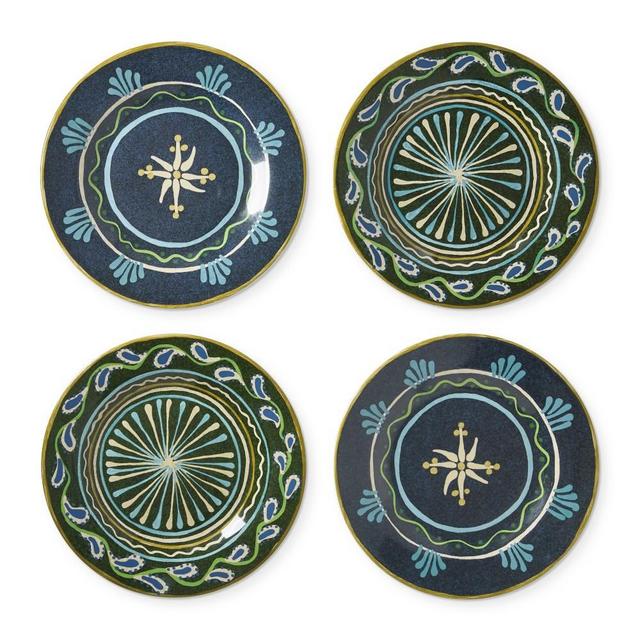 AERIN Panama Salad Plates, Mixed, Set of 4
