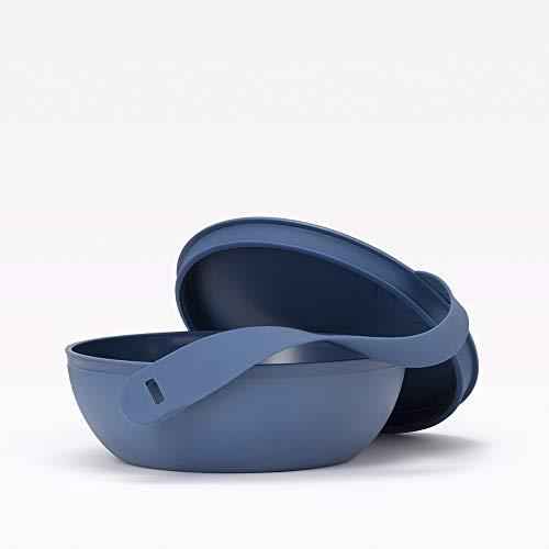 W&P WP-PBP-NV Plastic Porter Bowl Lunch Container, Food Storage, Bento Box, Meal Prep, Airtight, BPA-Free, 1 Liter, Navy
