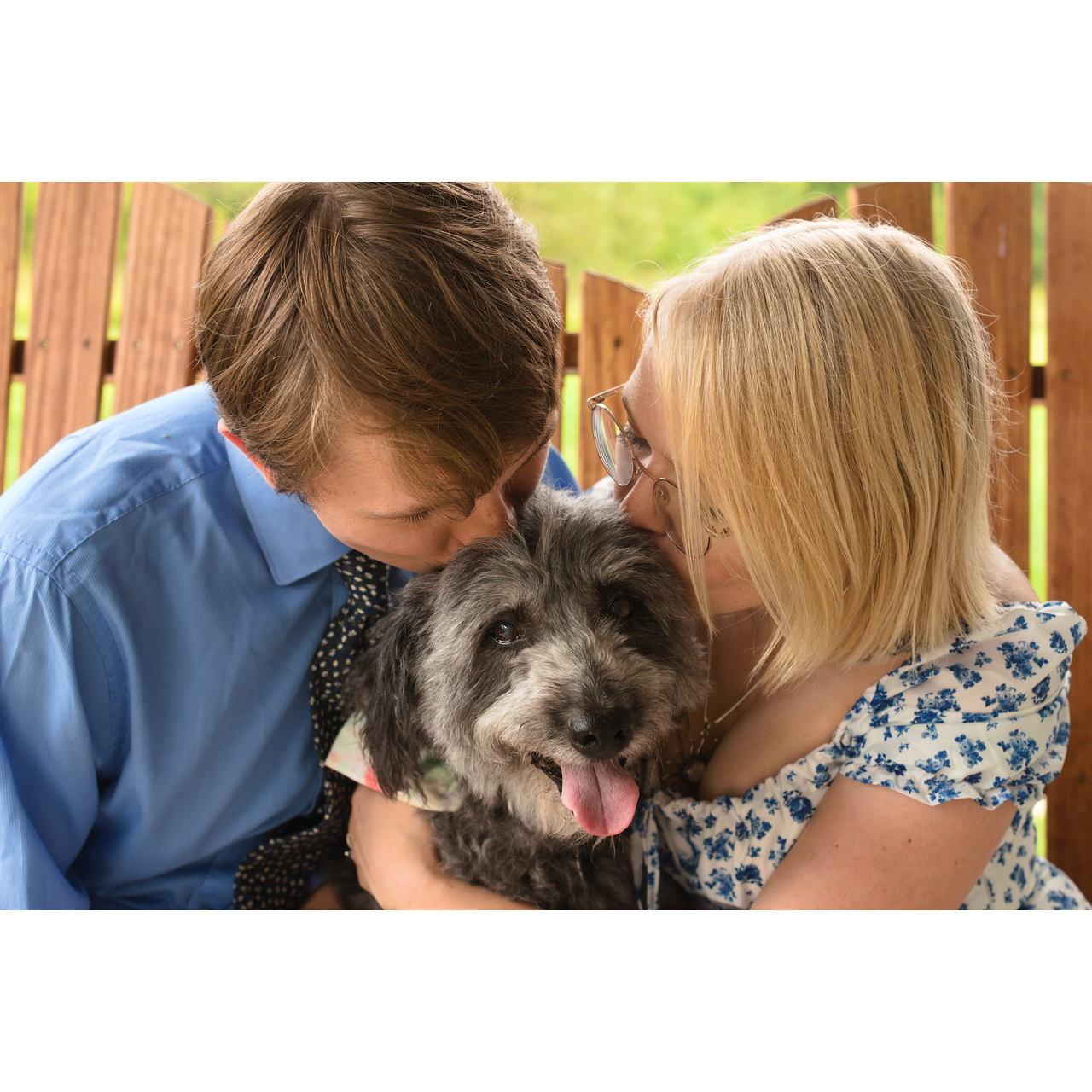 Even Millie got involved in our engagement pictures at Nate's parent's house.