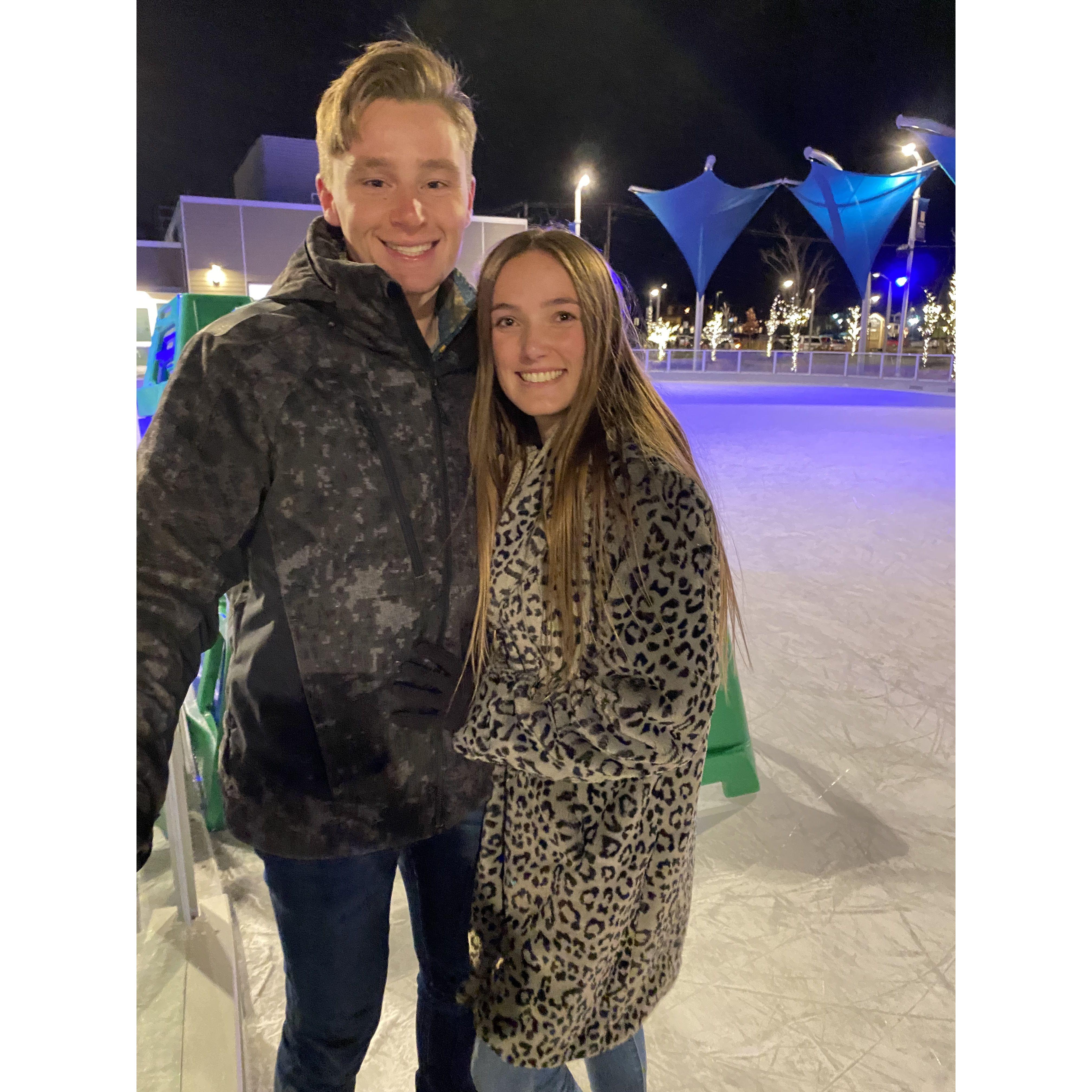 Ice skating with Josh's high school buddies