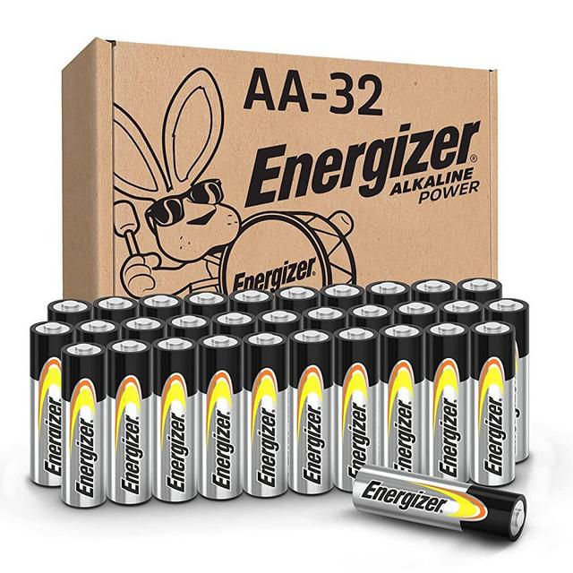 Energizer AA Batteries, Double A Long-Lasting Alkaline Power Batteries (32 Pack)