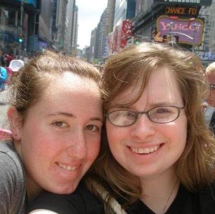 Liz and Ashley way back in July 2009 in Times Square!