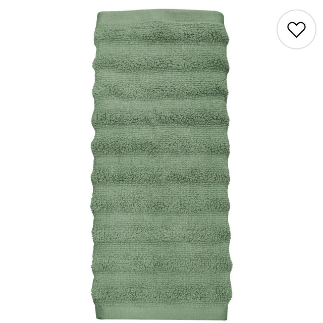 Sonoma Goods For Life® Quick Dry Ribbed Cotton Bath Towel, Bath Sheet, Hand Towel or Washcloth - Green, HAND TOWEL