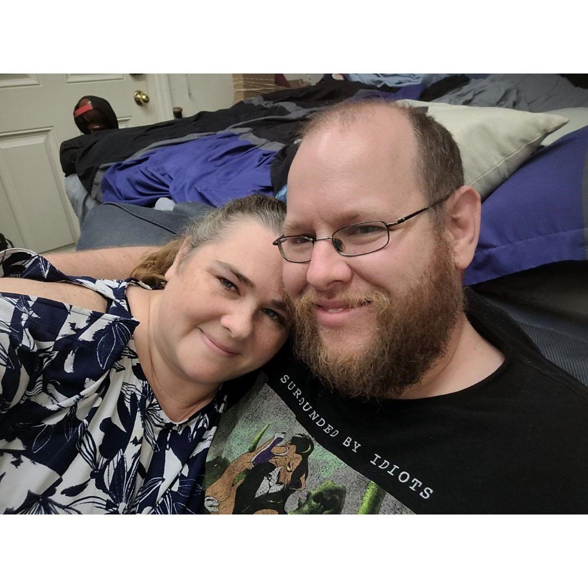 Our first pic together ~ We already felt like we were "home" in each others' arms