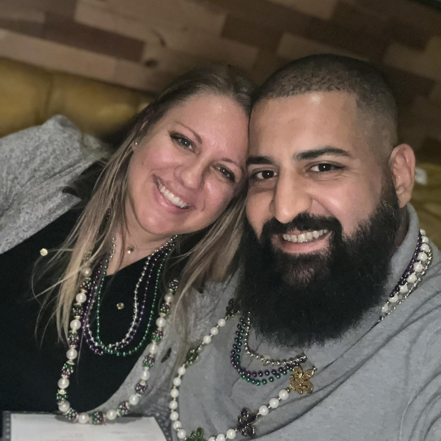 Celebrating Mardi Gras with friends at Chroma.