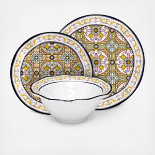 Bella Donna 12-Piece Melamine Dinnerware Set, Service for 4